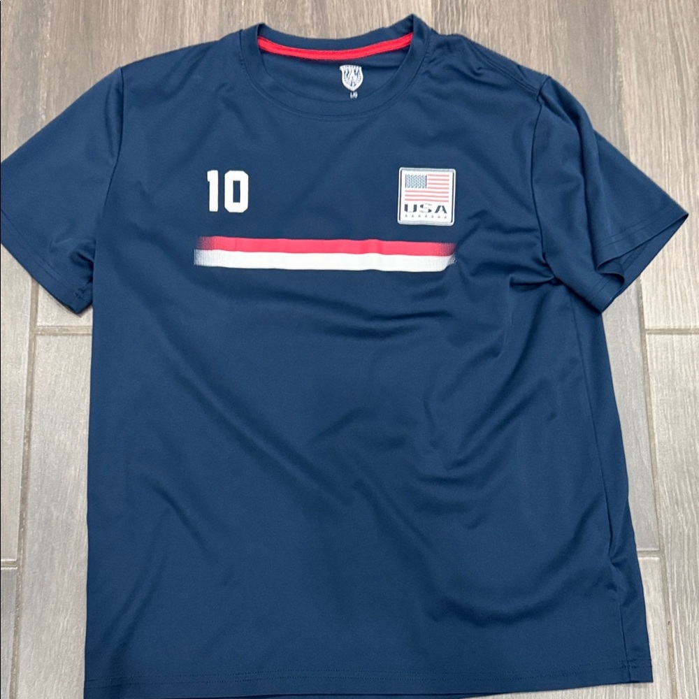 VSX Navy Tee with Red Trim